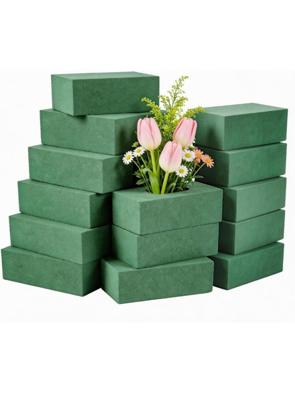 18 Packs Floral Foam Blocks for Flower Arranging - 7.8”L x 3.5”W x 2.4”H